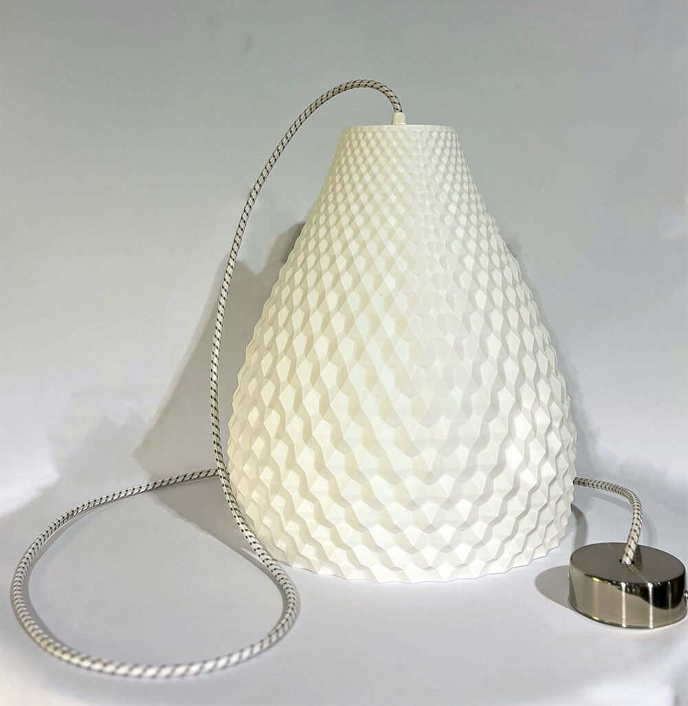 Large Honeycomb (with light grey cable and silver ceiling cup)